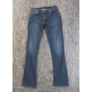 Gap 1969 Jeans‎ Mens 30x34 Straight Blue Denim Dark Wash Mid Rise